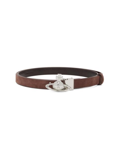 Vivienne Westwood Brown Small Orb Buckle Belt