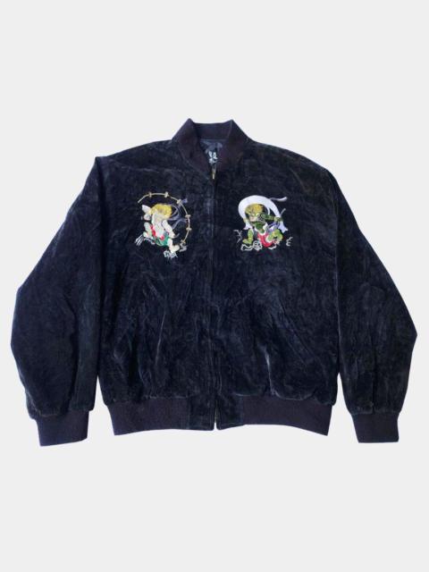 Other Designers Japanese Brand - VINTAGE SOUVENIR JACKET VELVET SUKAJAN JAPAN