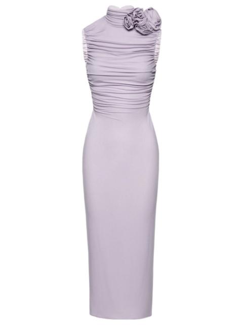 MAGDA BUTRYM Mock Neck Ruched Midi Dress
