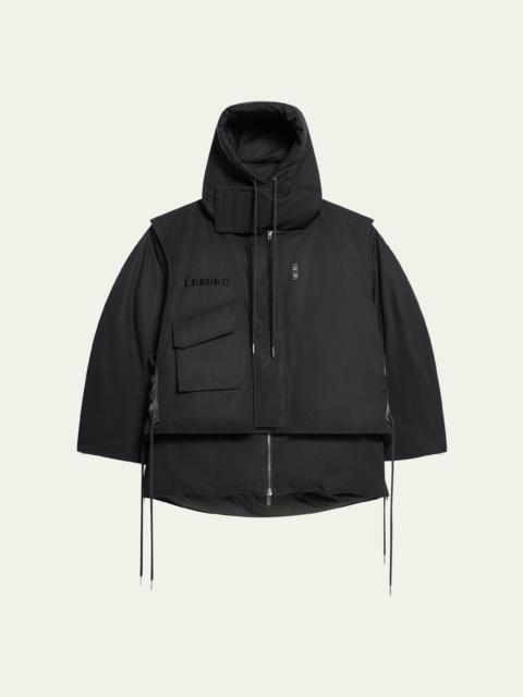 Men's Double-Layer Hooded Parka