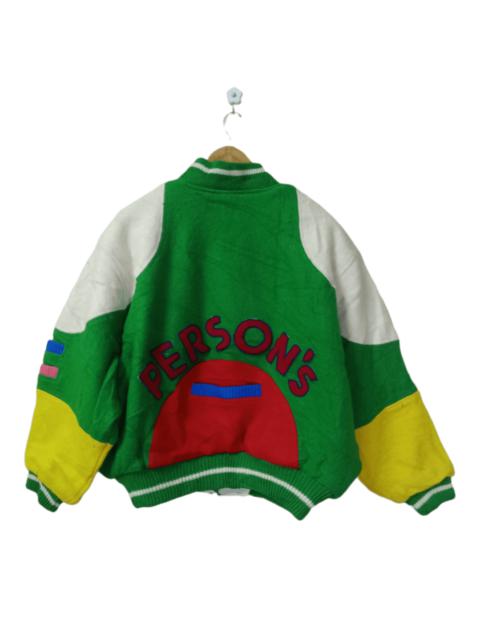 Other Designers Japanese Brand - Vtg Person's Multicolor Varsity Jacket
