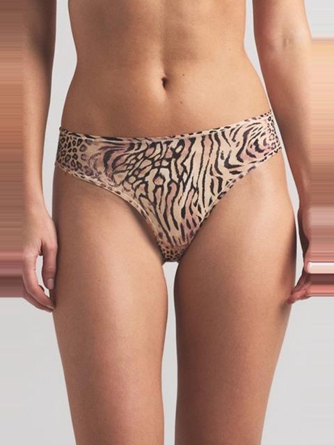 SKIMS SKIMS Fits Everybody Thong in Z/dnusand Multi Animal at Nordstrom