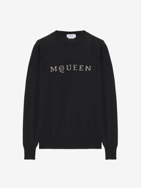 Alexander McQueen Mirror McQueen Logo Jumper