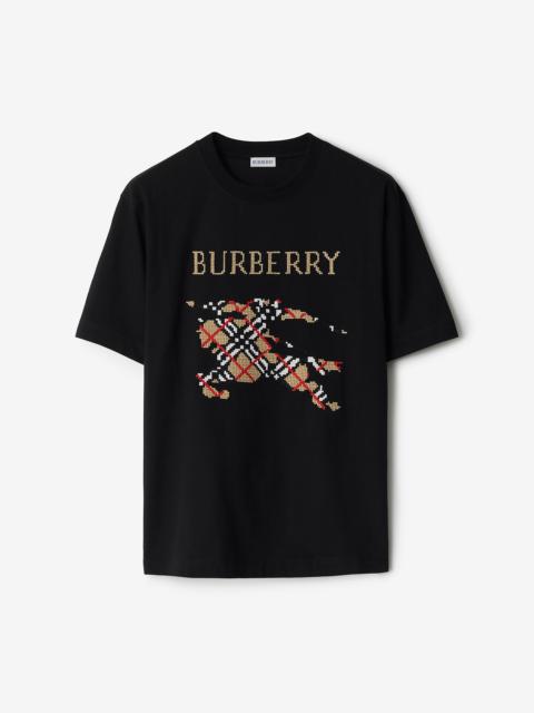 Burberry Cross Stitch EKD​ Cotton T-shirt
