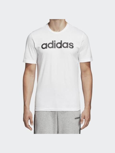 adidas adidas Letter Logo Applique Sports Short-sleeve Tee Men White DQ3056