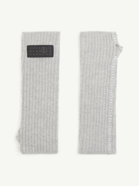 MM6 Maison Margiela Fisherman knit arm warmers