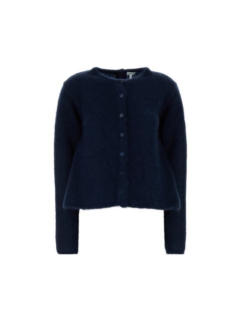 Loewe LOEWE Navy Blue Mohair Blend Cardigan New & Authentic (Women