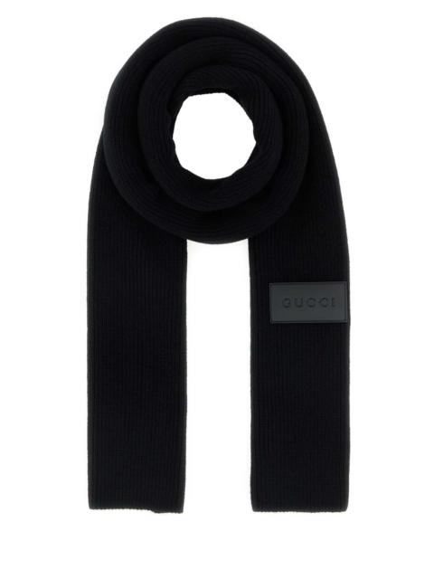 GUCCI Gucci Men Black Wool Scarf