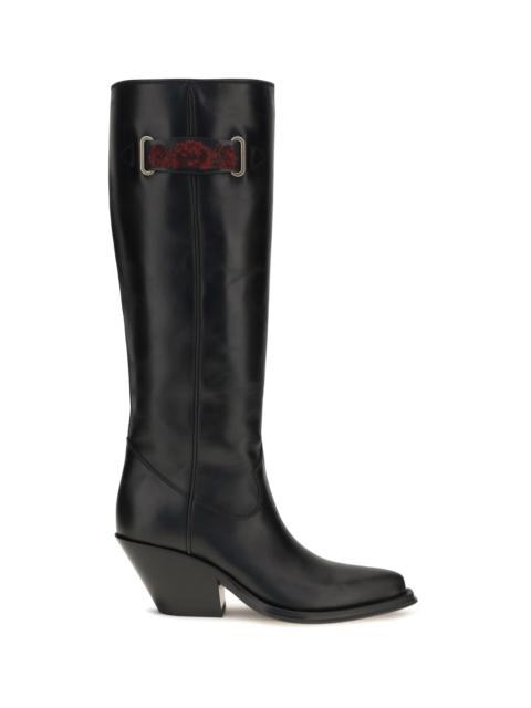 Chloé Chloé Azelan Over-the-knee Leather Boots Black