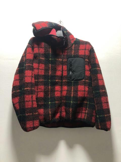 Other Designers J W ANDERSON X UNIQLO Fleece Hoodie Tartan Jacket Red