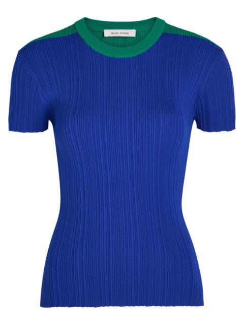 WALES BONNER Wales Bonner Island Ribbed-knit T-shirt