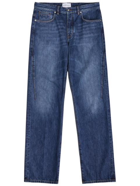 Givenchy Givenchy Logo-embroidered Straight-leg Jeans