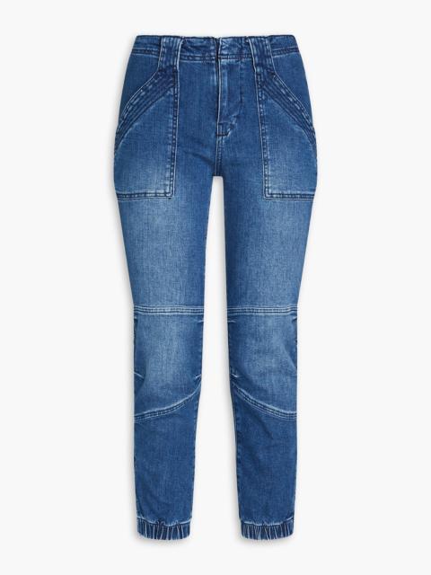 FRAME Cropped mid-rise slim-leg jeans