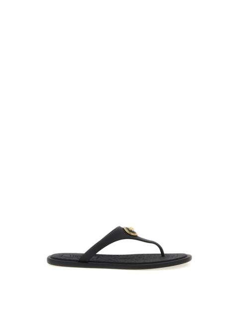 VERSACE VERSACE Alia Black Rubber Sandals New And Authentic (Women's