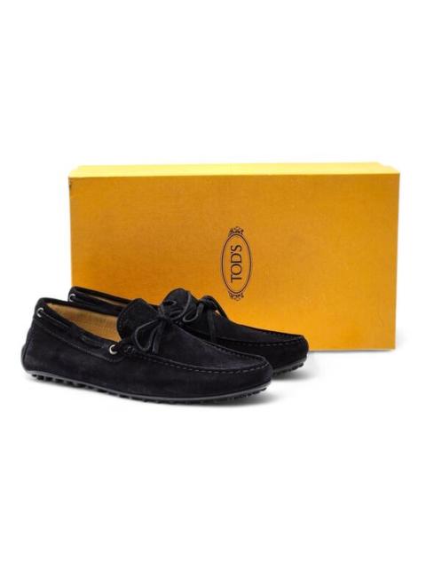 Tod's Tod's City Gommino Driving Men's Suede Loafers Black UK 6 US 7.5 - NWB $695