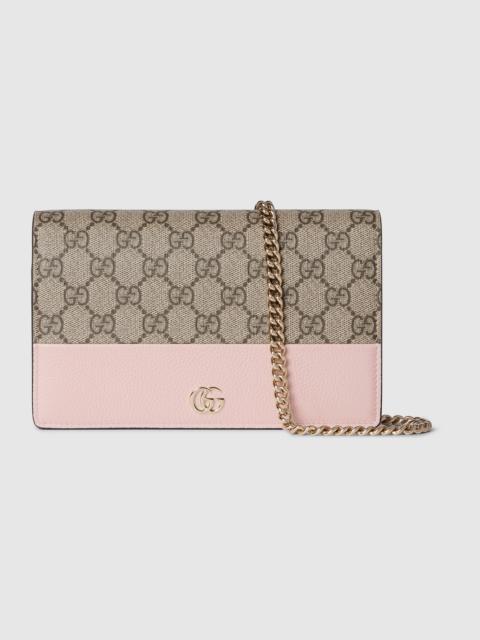 GUCCI GG Marmont bi-color wallet on chain