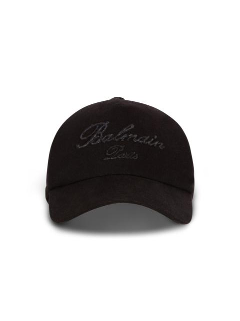 Balmain Cotton baseball cap with Balmain Signature embroidery