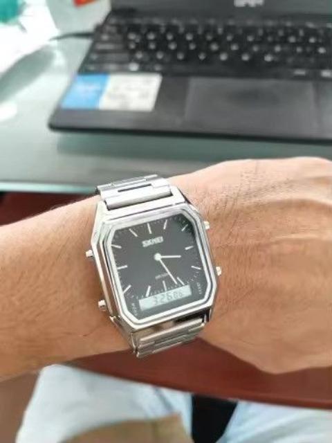 Other Designers Jewelry - Silver Dual Display Ana-Digi "Classic Tank" Watch