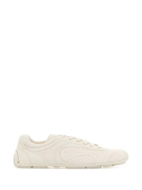 Prada Prada Women White Suede Montecarlo Sneakers