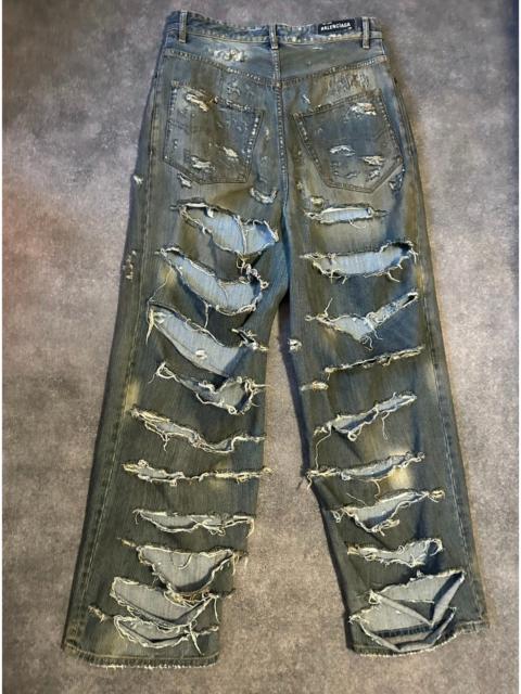 BALENCIAGA Balenciaga Super Destroyed Baggy Jeans