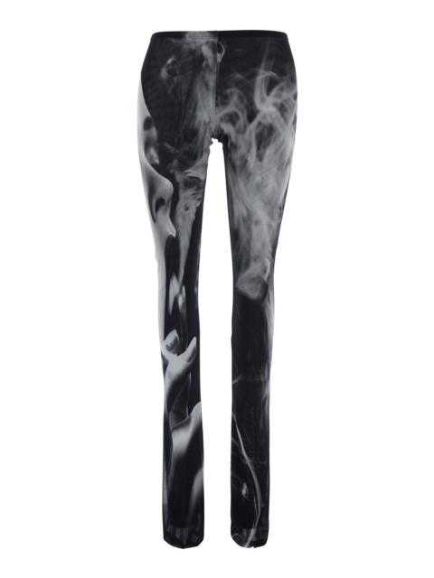 Jean Paul Gaultier Jean Paul Gaultier Women Flared Pants With 'Smoking Women' Print In Black Women