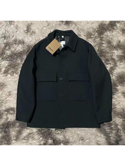 Burberry Burberry wool and silk coat black