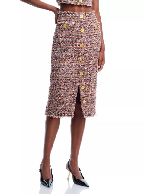 L'AGENCE Tai Tweed Midi Skirt