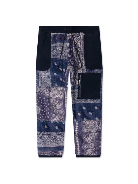 NEIGHBORHOOD BANDANA PATTERN FLEECE PANTS - NAVY