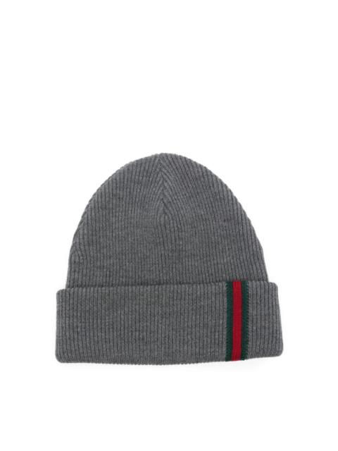 GUCCI Web detail wool beanie