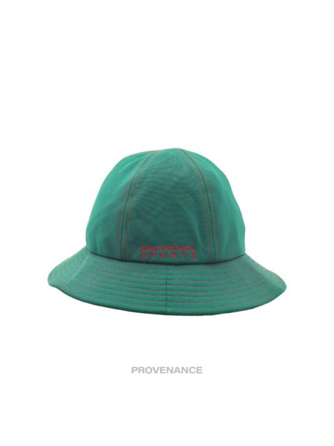 BALENCIAGA Balenciaga Sports Logo Embroidered Bucket Hat - Green Red
