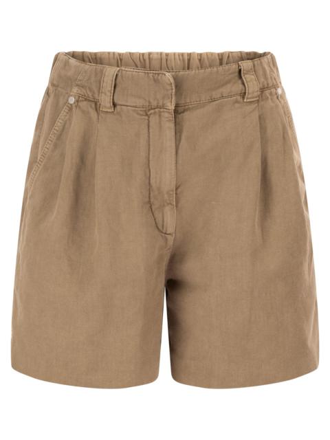 Brunello Cucinelli Brunello Cucinelli Women Cotton And Linen Shorts With Jewellery