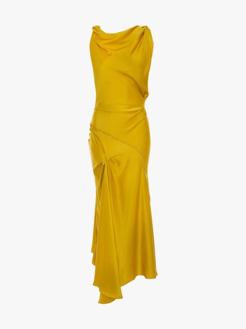 Victoria Beckham Posy Midi Dress In Sunset Yellow
