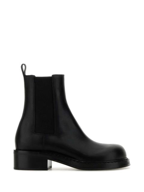 Bottega Veneta Bottega Veneta Women Black Leather Cliff Ankle Boots