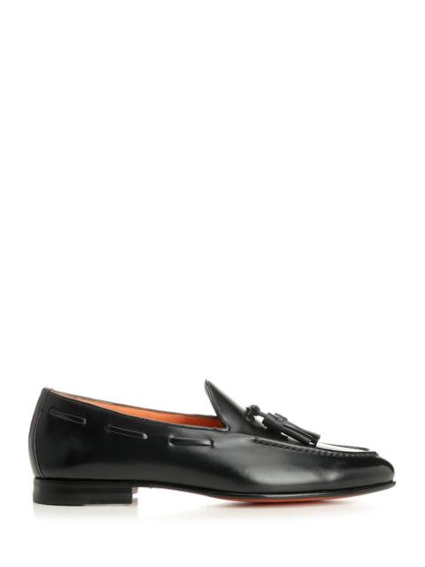 Santoni Santoni Men Brushed Leather Moccasin
