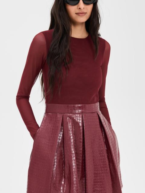 Alice + Olivia Chara Faux Croc Pleated Party Dress