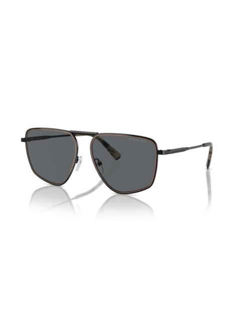 MICHAEL KORS Michael Kors Silverton Dark Grey Navigator Men's Sunglasses MK1153 100587 58