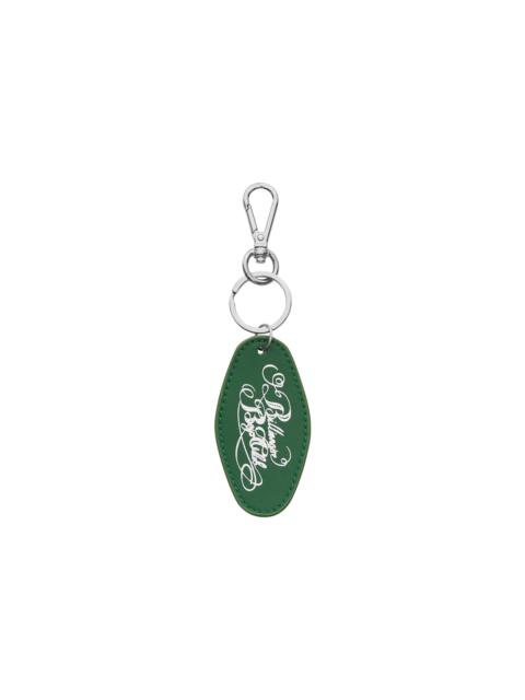 BILLIONAIRE BOYS CLUB SCRIPT LOGO LEATHER KEYRING