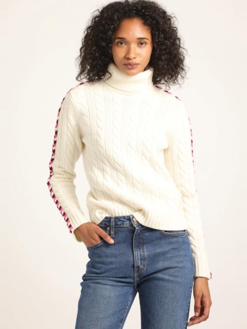 DEREK LAM 10 CROSBY PIPPA LACE UP TURTLENECK
