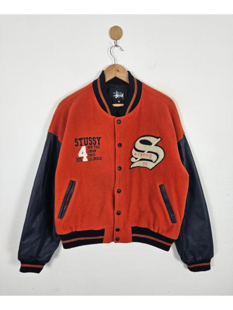 Vintage Stussy Big 4 City Varsity 90s 1997 Jacket