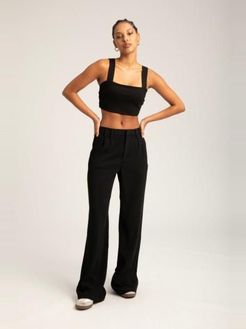 SPRWMN BLACK MICRO TUBE TOP WITH STRAPS