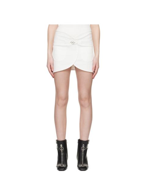 courrèges White Ellipse Denim Miniskirt
