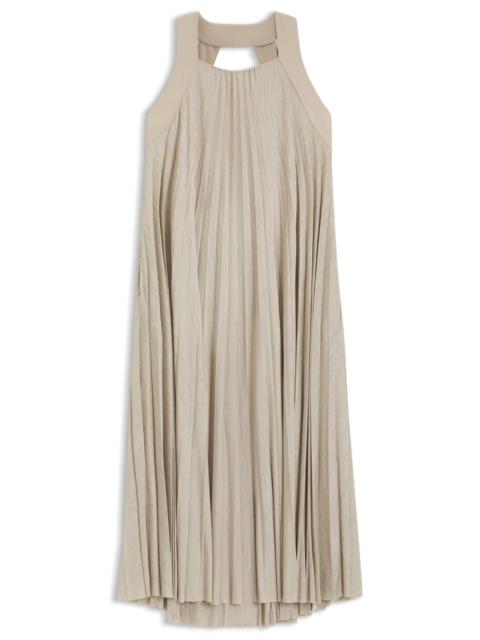 BOSS PLISSÉ-PLEAT DRESS WITH HALTERNECK