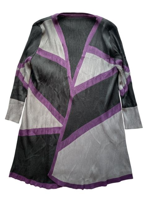 Pleats Please Issey Miyake T-PLEATS Inspired Pleats Please Geometric Long Cardigan
