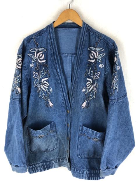 Other Designers Cardigan - 🔥EMBROIDERY INDIGO CARDIGAN JACKET