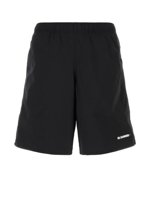 Jil Sander Black stretch nylon swimming shorts