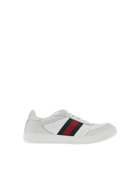 GUCCI Gucci Screener Nylon and Leather Sneakers White