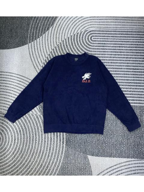 Other Designers Japanese Brand - Vintage D.J.Free Navy Big Dragon Logo Crewneck Sweatshirt