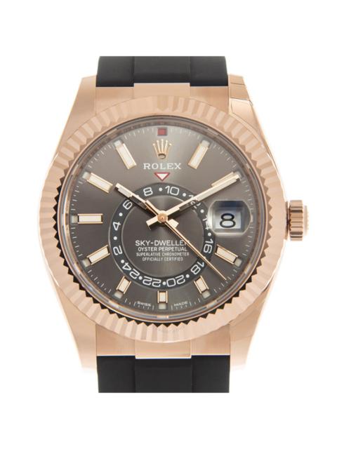 ROLEX Pre-owned Rolex Sky Dweller GMT Automatic Dark Rhodium Dial Men's Watch 326235DRSR