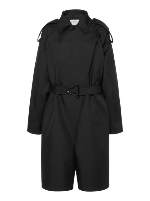 Bottega Veneta Belted Gabardine Jumpsuit black