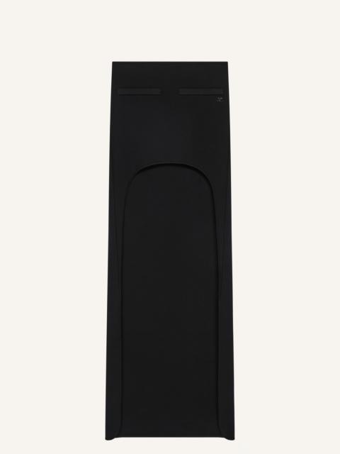 courrèges CIRCLE EDGED LONG KNIT SKIRT